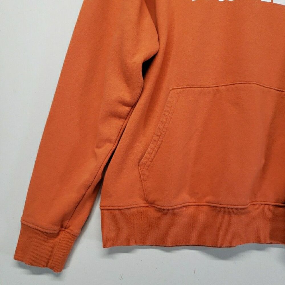 The North Face Men's Large Orange Pullover Hoodie White Big Logo Graphic - Picture 3 of 9